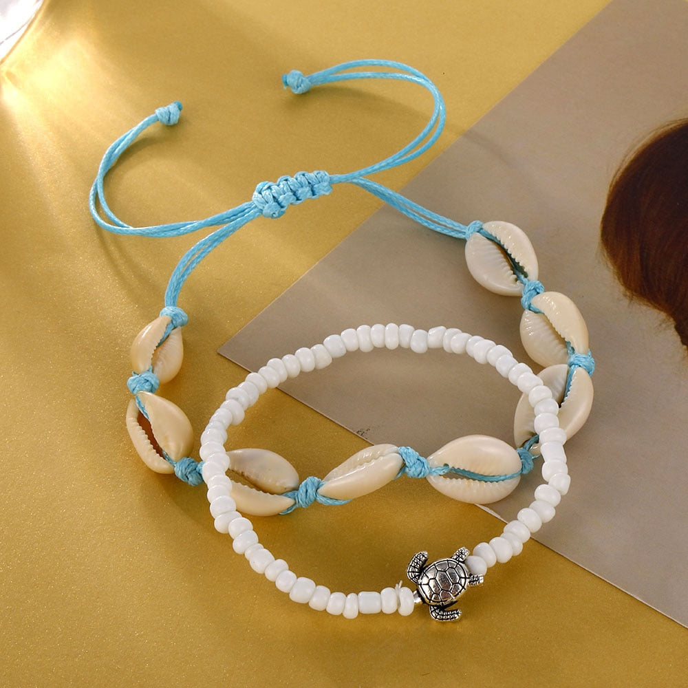 Peris Gems White Boho Seashell Anklets for Women | Turtle Anklets SHEIN Amazon Temu
