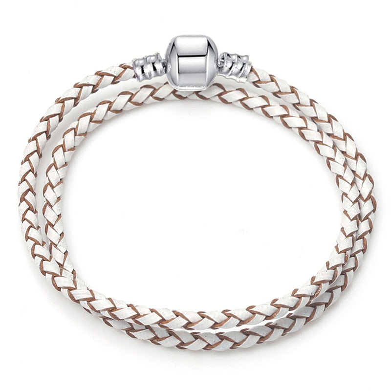 Peris Gems White & Brown / 16cm Silver Chain Charm Bracelets | Silver Love Bracelet SHEIN Amazon Temu