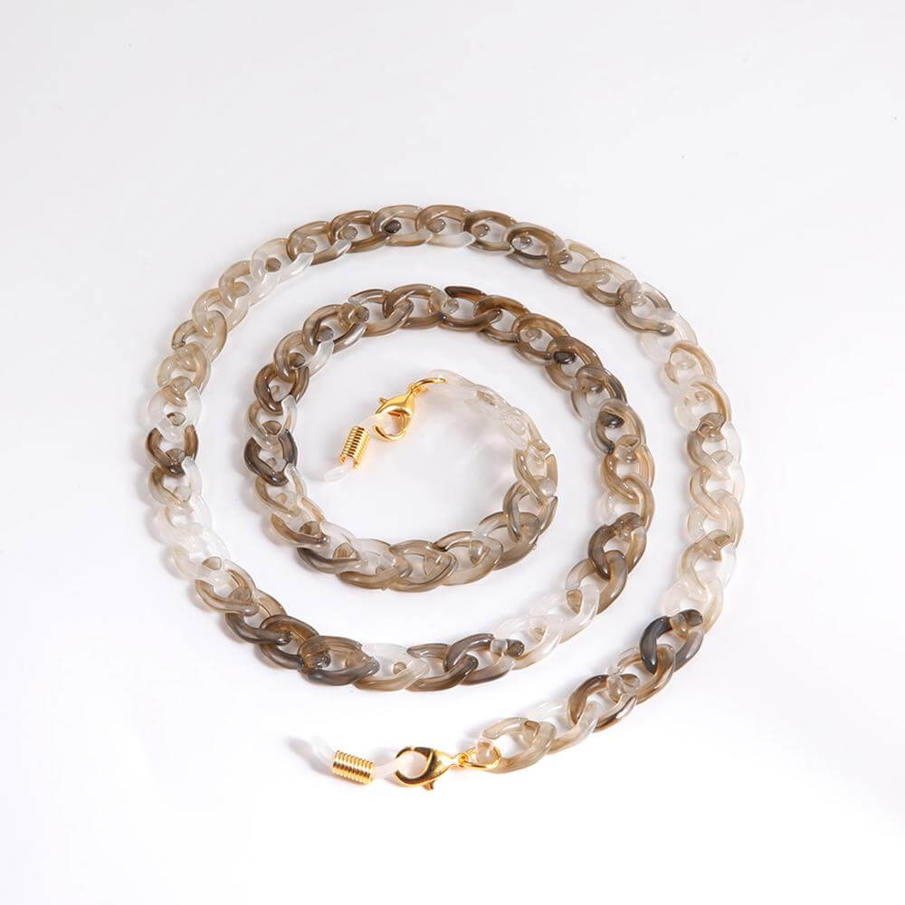 Peris Gems White Brown - Clasps Acrylic Cuban Sunglasses Chain Cord Straps Unisex SHEIN Amazon Temu