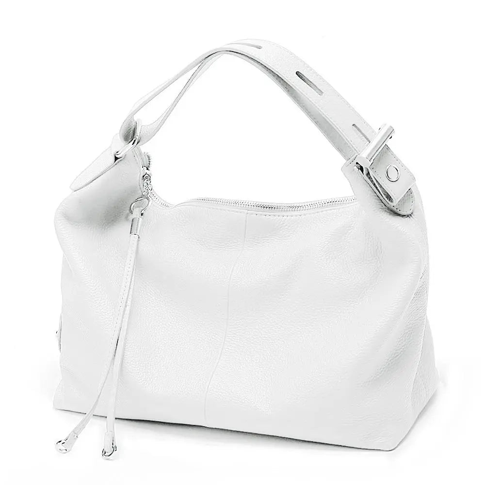 Peris Gems White / CHINA ZENCY Hot Stylish 100% Genuine Cow Leather Women Handbag Extendable Handle Strap Cowhide Ladies Tote Shoulder Bags Purse Satchel SHEIN Amazon Temu