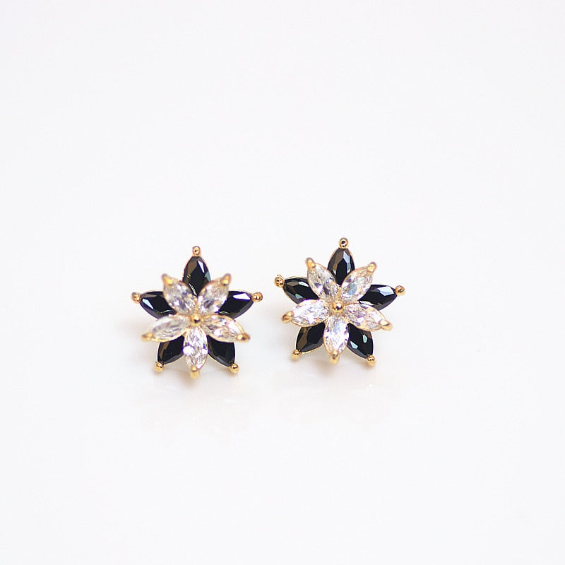 Peris Gems White Diamond Flower Stud Earrings for Women | Gold Stud Earrings for Women SHEIN Amazon Temu