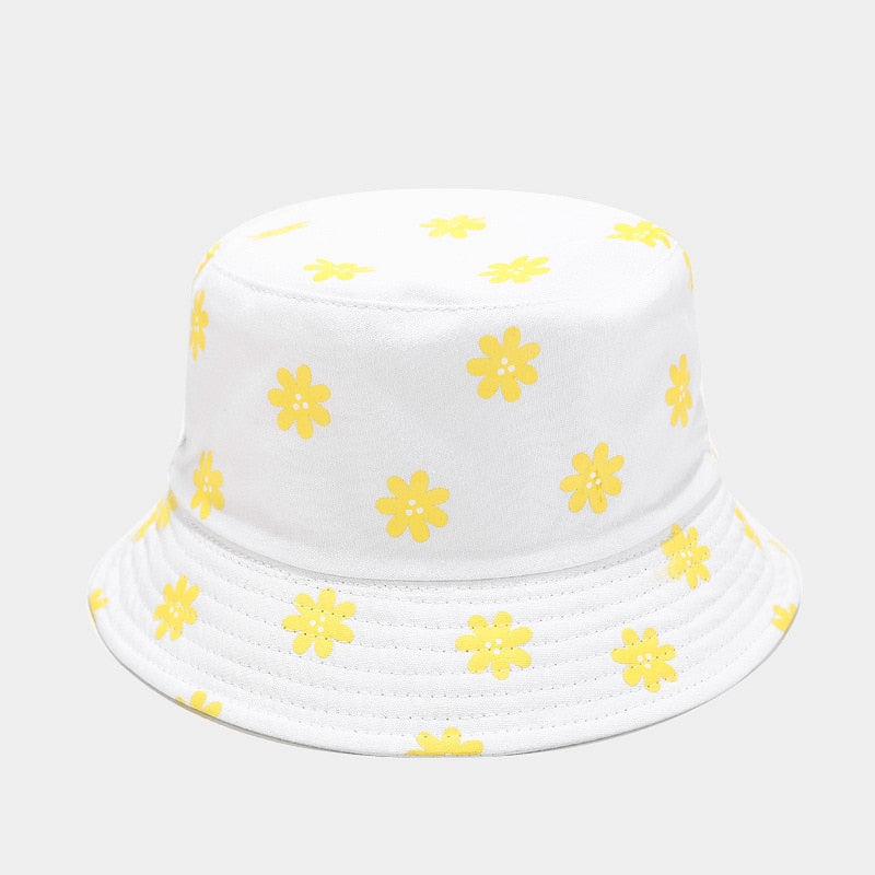 Peris Gems white flower N Banana Print Bucket Fishermans Hats Unisex SHEIN Amazon Temu