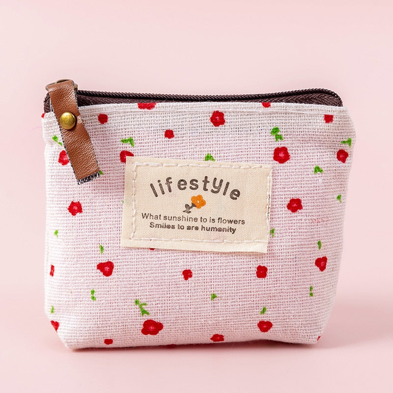 Peris Gems white Flower Pattern Coin Purses for Women | Canvas Coil Money Wallets Flower Pattern Coin Purses for Women | Canvas Money Wallets SHEIN Amazon Temu