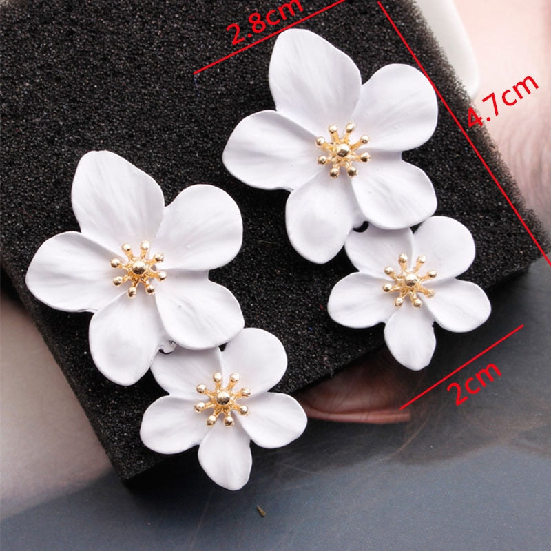 Peris Gems White Flower Pearl Drop Earrings Collection for Women SHEIN Amazon Temu