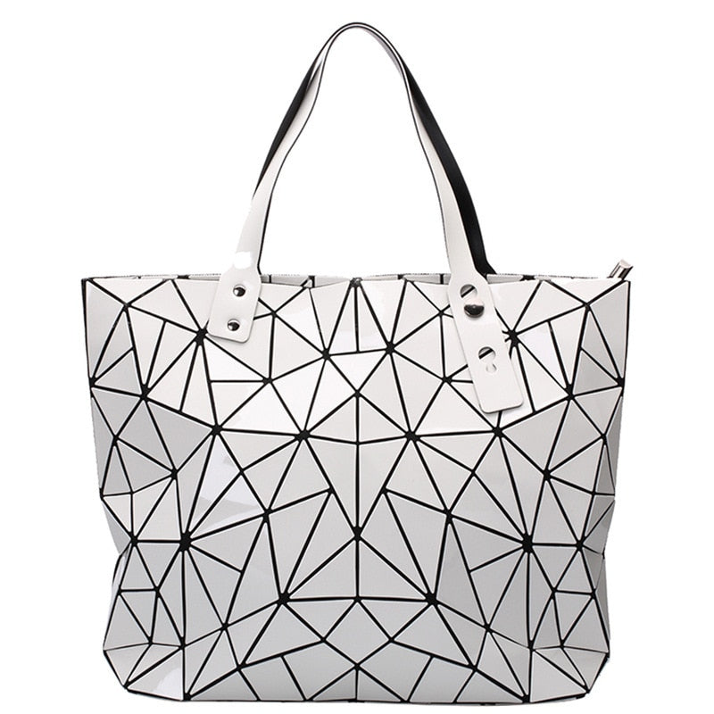 Peris Gems White Geometric Shoulder Tote Bag for Women | Medium Shopper Purse SHEIN Amazon Temu