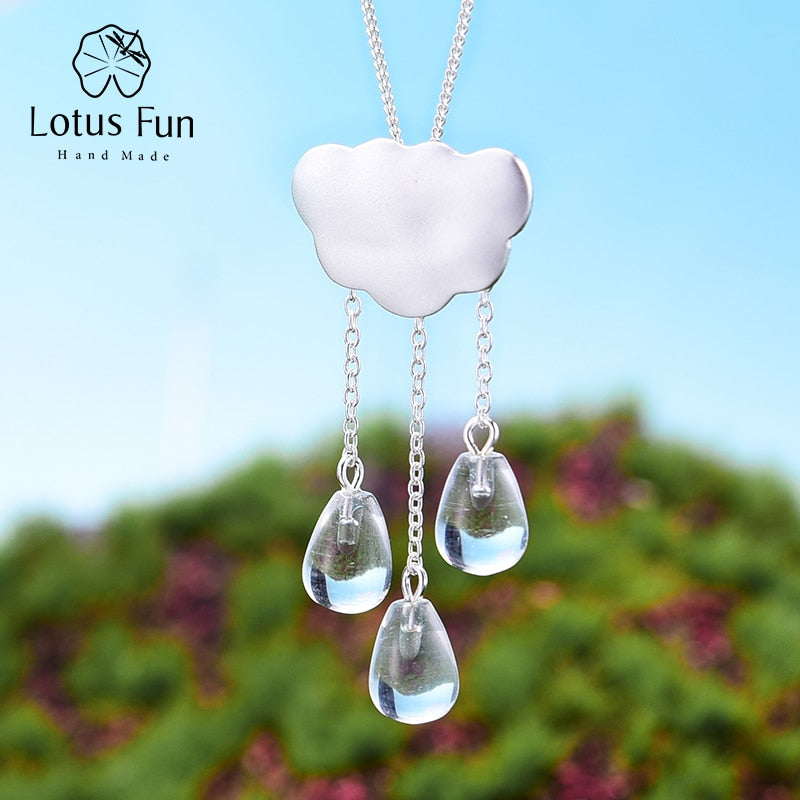 Peris Gems White Glass Raining Cloud Tassel Pendant without Necklace Unisex SHEIN Amazon Temu