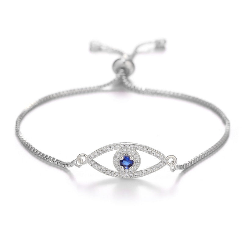 Peris Gems White Gold 12 / Adjustable Chains Enamel Hollow Hamsa Hand Evil Eye Bracelets Unisex SHEIN Amazon Temu