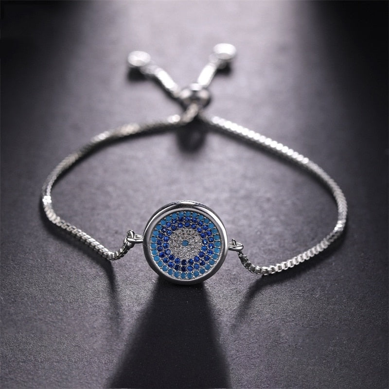 Peris Gems White Gold 15 / Adjustable Chains Enamel Hollow Hamsa Hand Evil Eye Bracelets Unisex SHEIN Amazon Temu