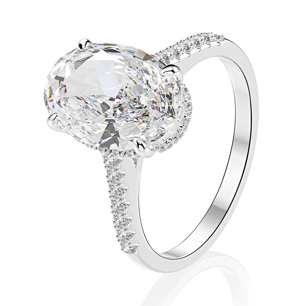 Peris Gems white gold A / 6 Radiant Cut 2pc 9ct Lab Diamond Rings Set for Women SHEIN Amazon Temu