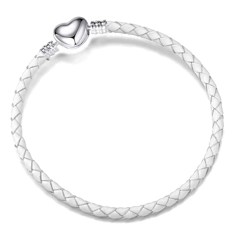 Peris Gems White Heart / 16cm Silver Chain Charm Bracelets | Silver Love Bracelet SHEIN Amazon Temu