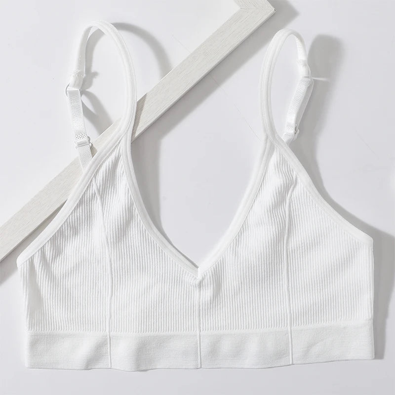 Peris Gems white / L Seamless Tube Tops Bras For Women U-shaped Back Sexy Lingerie Female Bralette Adjust Strap Bandeau Bra Ribbed Sports Underwear Seamless Tube Tops Bras For Women U-shaped Back Sexy Lingerie Female Bralette Adjust Strap Bandeau Bra Ribbed Sports Underwear SHEIN Amazon Temu