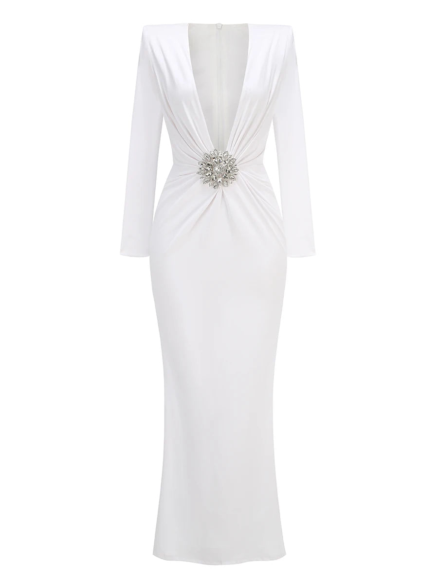 Peris Gems WHITE / L Women Celebrity Sexy Deep V Neck Black Maxi Long Rhinestone Diamonds Gowns Dress 2025 Elegant Evening Party Club Dress Vestido Women Celebrity Sexy Deep V Neck Black Maxi Long Rhinestone Diamonds Gowns Dress 2025 Elegant Evening Party Club Dress Vestido SHEIN Amazon Temu