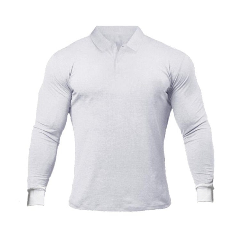 Peris Gems White / M Slim Collared Pop Long Sleeve Shirt for Men | Solid Muscle Shirt Slim Collared Pop Long Sleeve Shirt for Men | Muscle Shirt SHEIN Amazon Temu