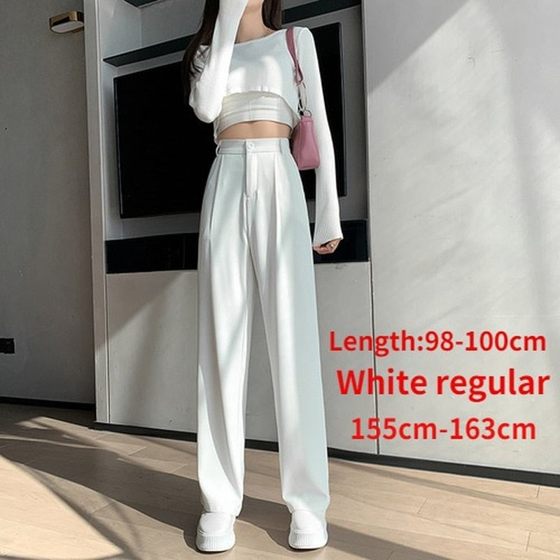 Peris Gems white Regular / XS Casual High Waist Wide Leg Long Pants for Women | Loose Pants Casual High Waist Wide Leg Long Pants for Women | Loose Pant SHEIN Amazon Temu