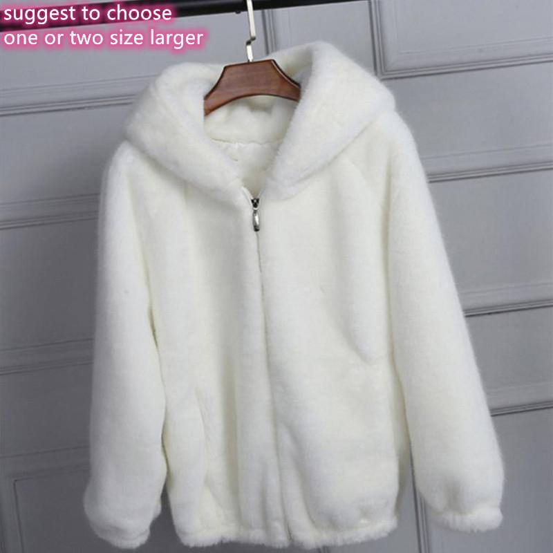 Peris Gems White / S Faux Fur Mink Zipper Jacket for Women | Fur Coat Jackets SHEIN Amazon Temu