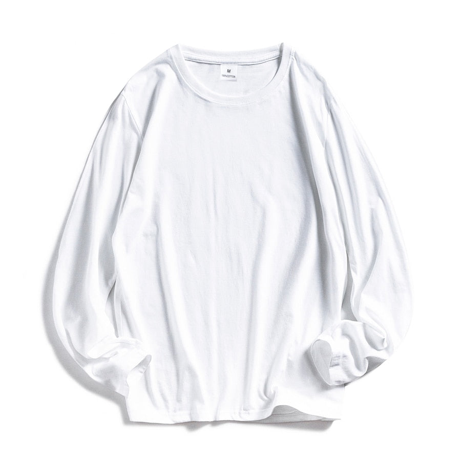 Peris Gems White / S Long Sleeve 100% Cotton Shirts for Women | Base Tee Tops SHEIN Amazon Temu