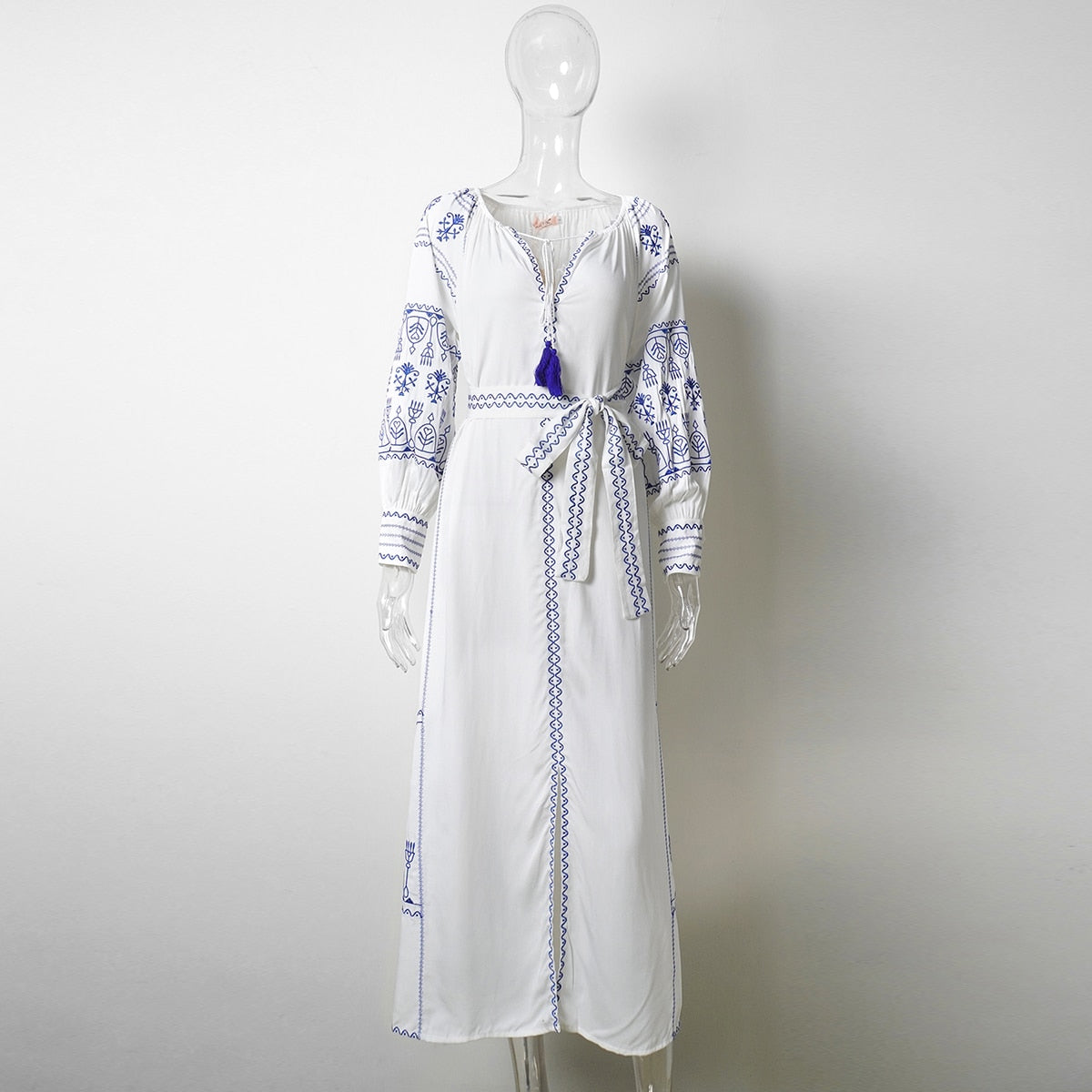 Peris Gems White / S Long Sleeve Maxi Dress for Women | Loose Beach Dress SHEIN Amazon Temu