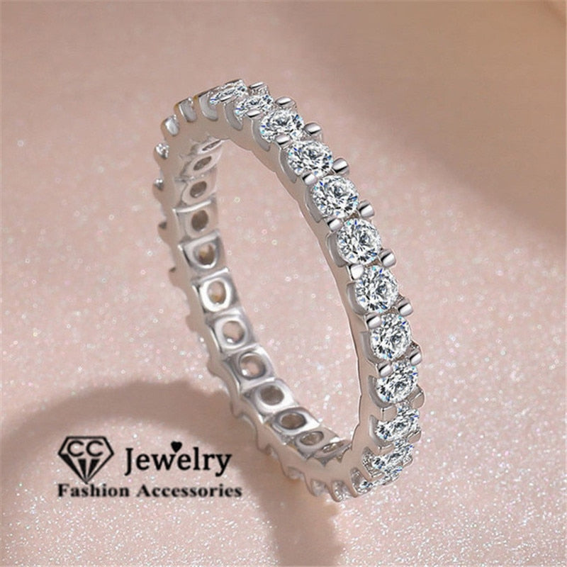 Peris Gems White Silver Cubic Zirconia Bridal Ring SHEIN Amazon Temu