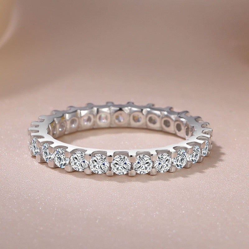 Peris Gems White Silver Cubic Zirconia Bridal Ring SHEIN Amazon Temu