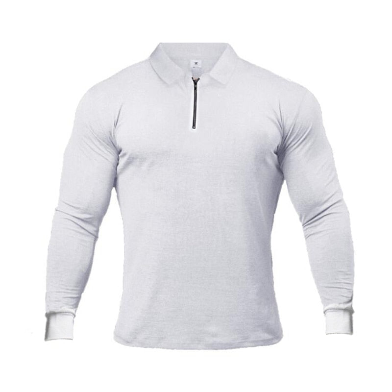 Peris Gems white32 / M Slim Collared Pop Long Sleeve Shirt for Men | Solid Muscle Shirt Slim Collared Pop Long Sleeve Shirt for Men | Muscle Shirt SHEIN Amazon Temu