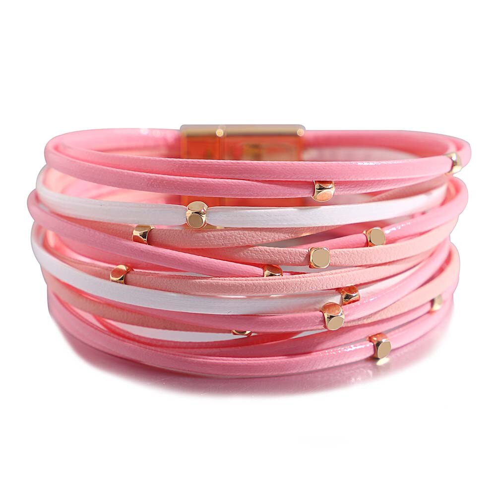 Peris Gems Wide Multilayered Leather Bracelets for Women SHEIN Amazon Temu