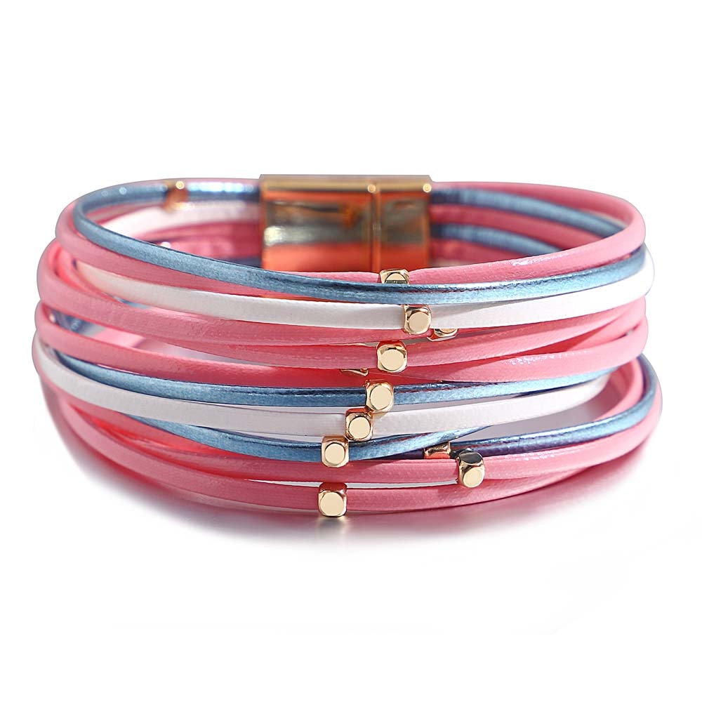Peris Gems Wide Multilayered Leather Bracelets for Women SHEIN Amazon Temu
