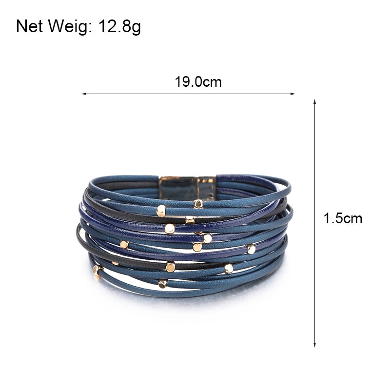 Peris Gems Wide Multilayered Leather Bracelets for Women SHEIN Amazon Temu