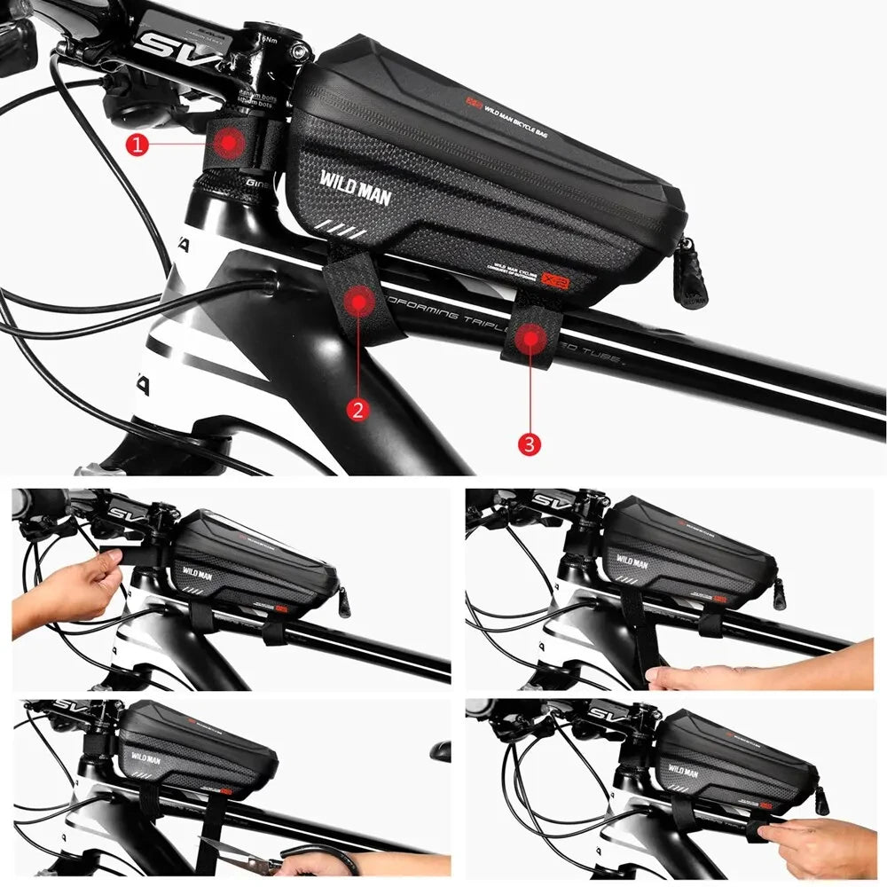 Peris Gems WILD MAN New Bike Bag Frame Front Top Tube Cycling Bag Waterproof 6.6in Phone Case Touchscreen Bag MTB Pack Bicycle Accessories WILD MAN New Bike Bag Frame Front Top Tube Cycling Bag Waterproof 6.6in Phone Case Touchscreen Bag MTB Pack Bicycle Accessories SHEIN Amazon Temu