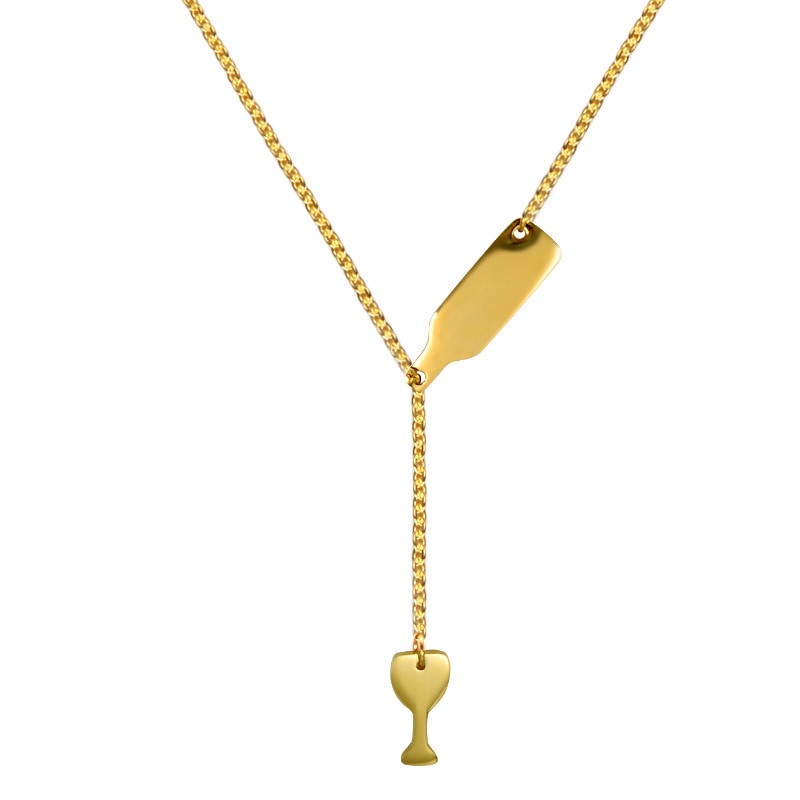 Peris Gems Wine Bottle and Glass Necklace for Women | Wine Lover Necklace SHEIN Amazon Temu
