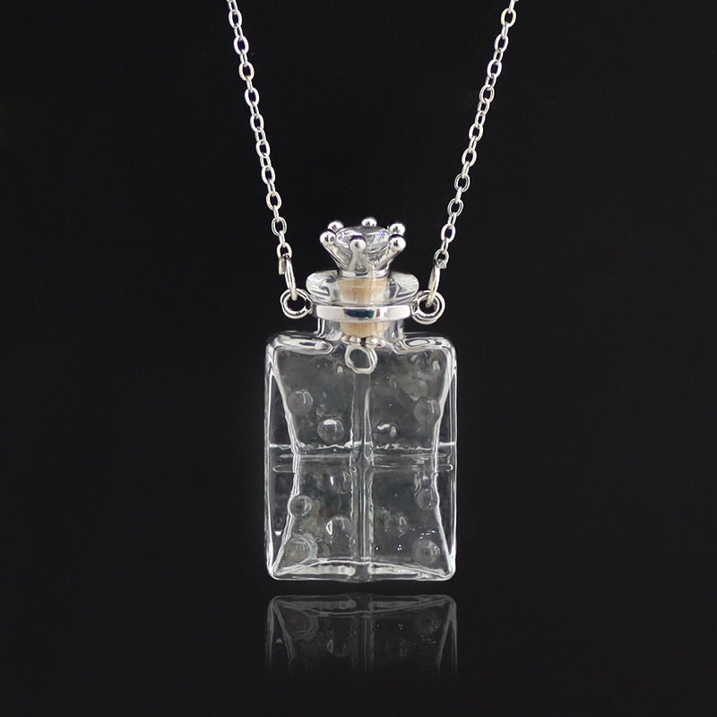 Peris Gems Wine Bottle Glass Heart Vial Cremation Pendant Necklace - Ash Case Holder Memorial Necklace SHEIN Amazon Temu