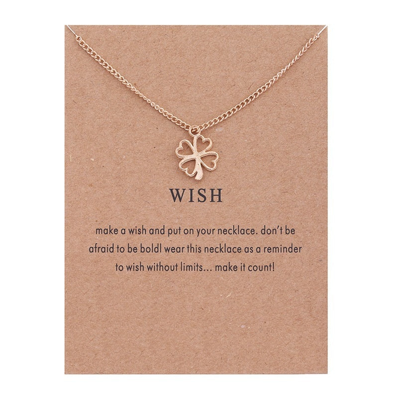 Peris Gems Wish 2 Good Luck Pendant Necklaces with Fortune Cards Unisex SHEIN Amazon Temu