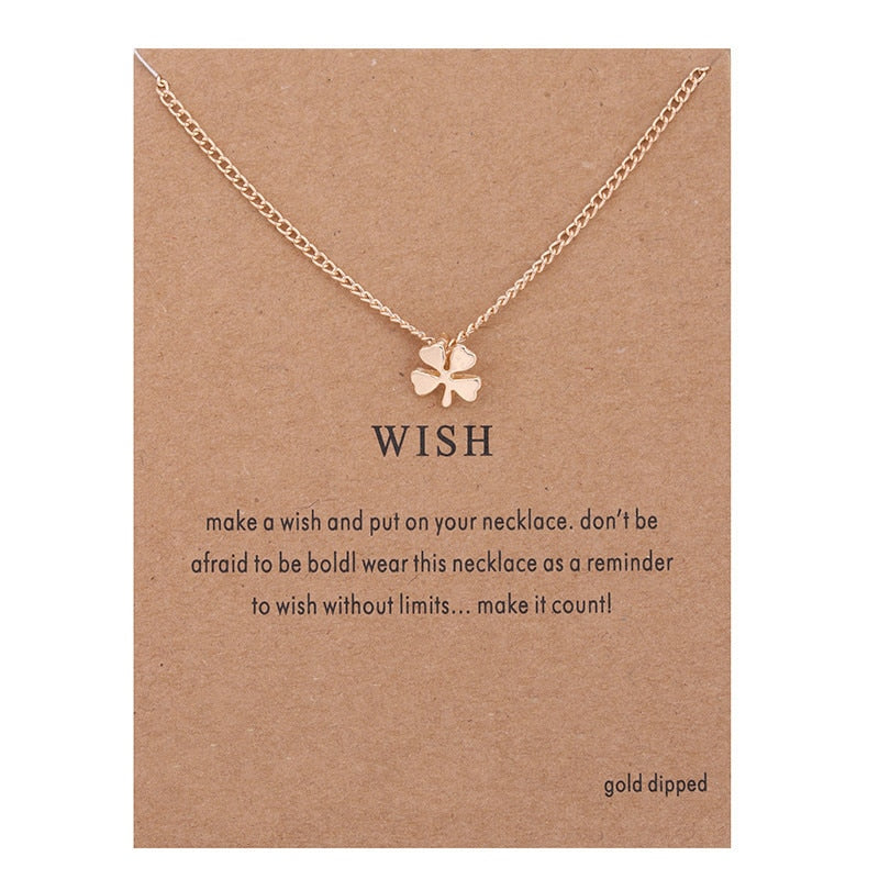 Peris Gems Wish Good Luck Pendant Necklaces with Fortune Cards Unisex SHEIN Amazon Temu