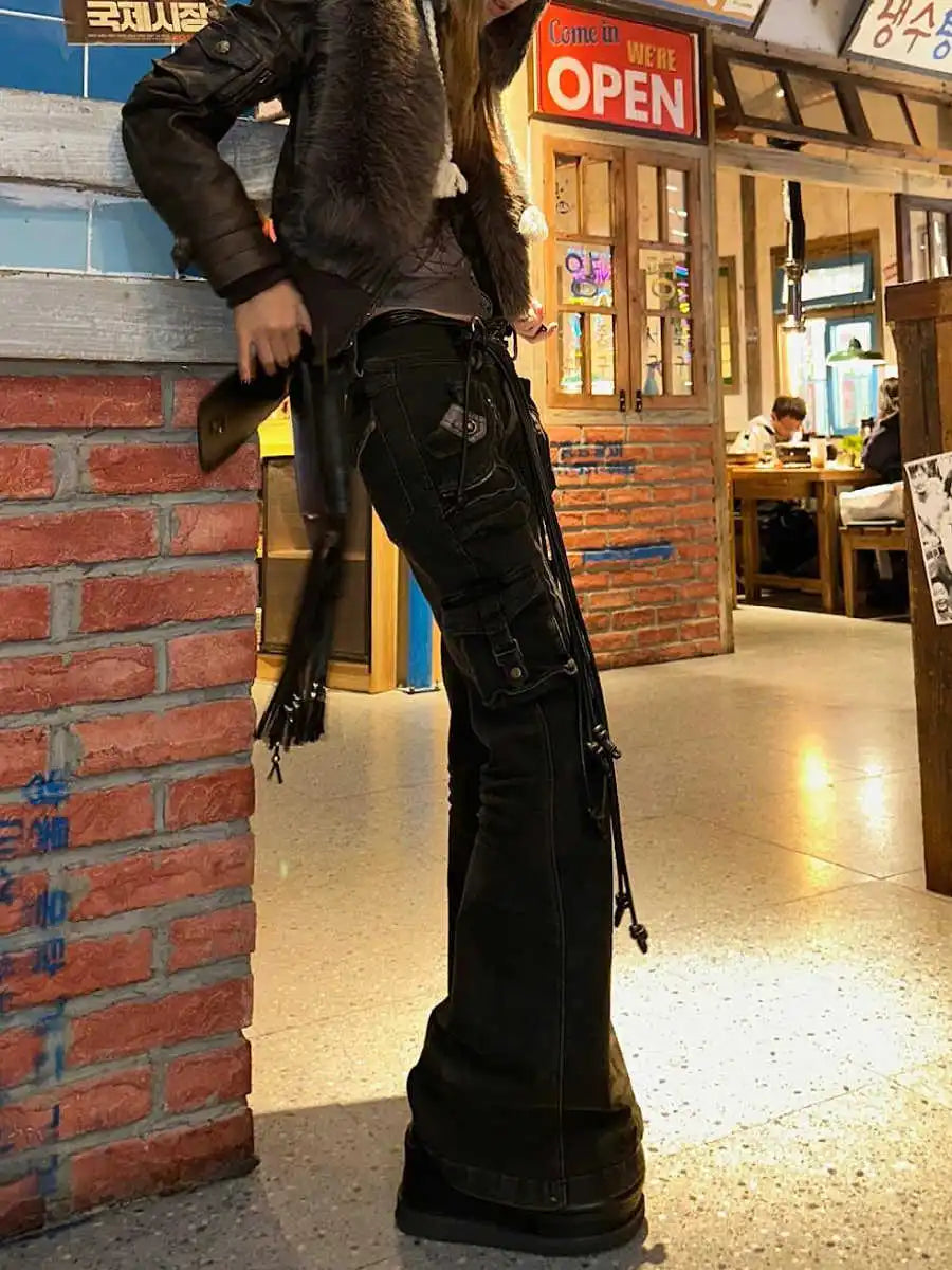 Peris Gems Women Korean Fashion Chic Jeans Grunge Japanese Harajuku Gyaru Y2K Denim Cargo Pants Cyber Punk Hip-pop 2000s Aesthetic Tomboy Women Korean Fashion Chic Jeans Grunge Japanese Harajuku Gyaru Y2K Denim Cargo Pants Cyber Punk Hip-pop 2000s Aesthetic Tomboy SHEIN Amazon Temu
