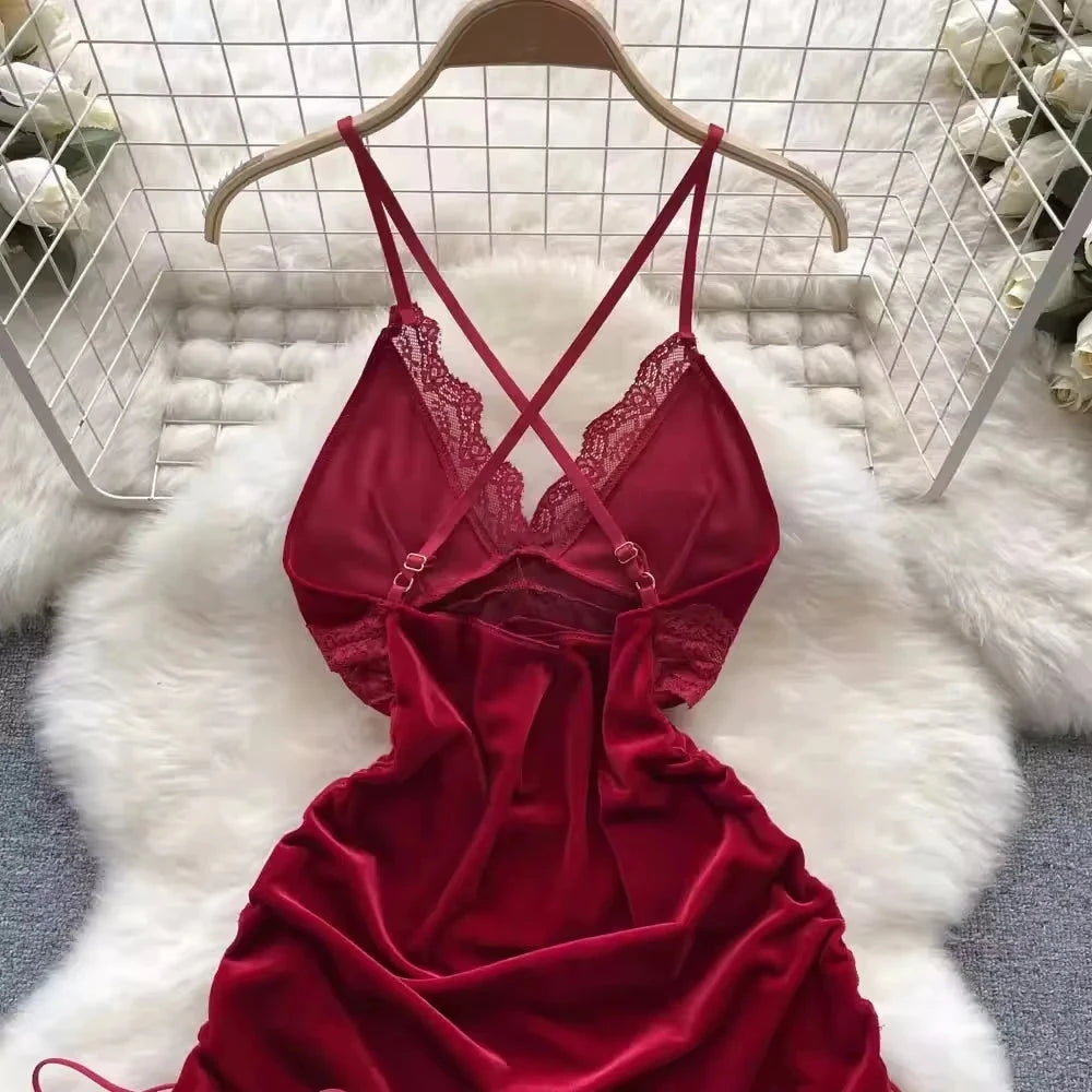 Peris Gems Women Sexy Red Ruched Mini Dress Sleeveless Backless Spaghetti Strap Dress Drawstring Bodycon Party Club Dress with Thong Women Sexy Red Ruched Mini Dress Sleeveless Backless Spaghetti Strap Dress Drawstring Bodycon Party Club Dress with Thong SHEIN Amazon Temu
