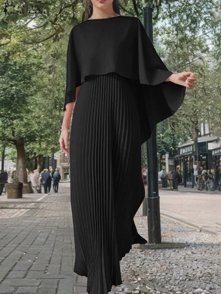 Peris Gems Women Solid Party Work Dress Sets ZANZEA Spring Fashion Poncho Blouse Pleated Sundress 2pcs Outfits Elegant Matching Sets 2025 Women Solid Party Work Dress Sets ZANZEA Spring Fashion Poncho Blouse Pleated Sundress 2pcs Outfits Elegant Matching Sets 2025 SHEIN Amazon Temu