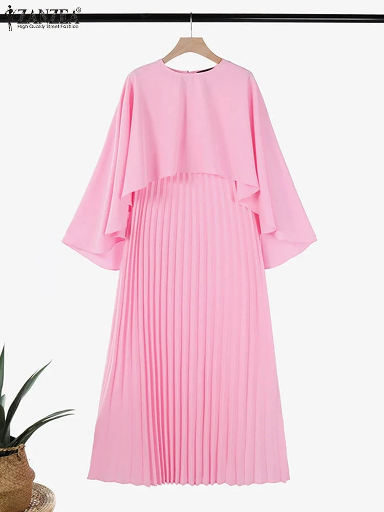 Peris Gems Women Solid Party Work Dress Sets ZANZEA Spring Fashion Poncho Blouse Pleated Sundress 2pcs Outfits Elegant Matching Sets 2025 Women Solid Party Work Dress Sets ZANZEA Spring Fashion Poncho Blouse Pleated Sundress 2pcs Outfits Elegant Matching Sets 2025 SHEIN Amazon Temu