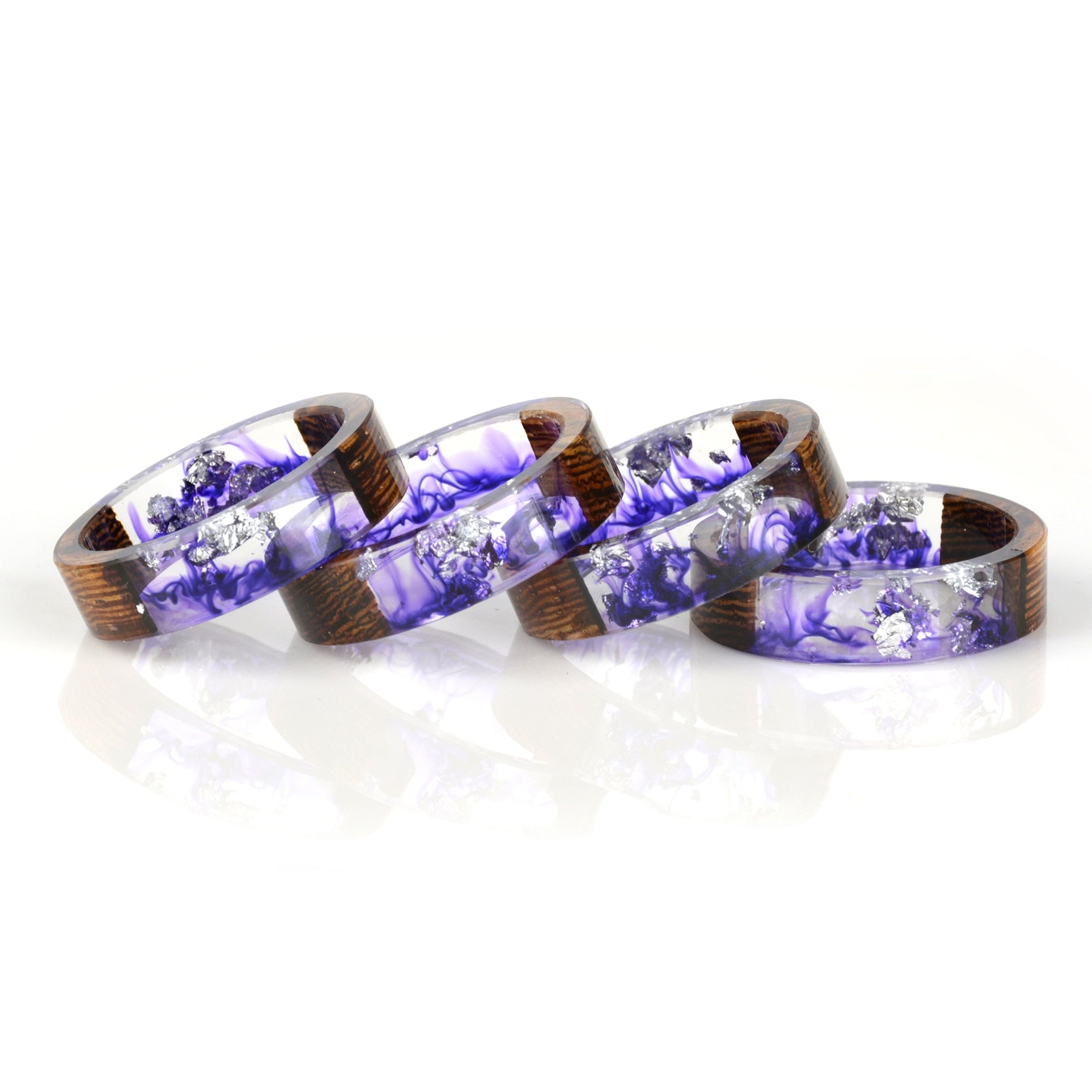 Peris Gems Wood Resin Dried Flower Rings for Women | Epoxy Rings Collection SHEIN Amazon Temu