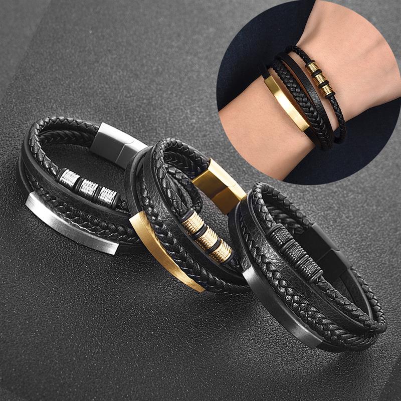 Peris Gems Woven Multilayered Bracelets Unisex | Stainless-Steel Clasp SHEIN Amazon Temu