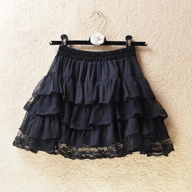 Peris Gems XL / black Elastic Gothic Lace Tutu Skirt Women Black Mesh Detail Petticoat Sexy Mini Tulle Skirts Party Club Wear Dancer Elastic Gothic Lace Tutu Skirt Women Black Mesh Detail Petticoat Sexy Mini Tulle Skirts Party Club Wear Dancer SHEIN Amazon Temu