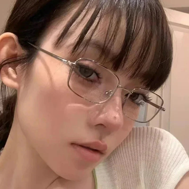 Peris Gems Y2K Harajuku Retro Small Square Frame Glasses for Women Metal Eyeglasses Clear Reading Spectacle Blue Light Blocking Eyewear Y2K Harajuku Retro Small Square Frame Glasses for Women Metal Eyeglasses Clear Reading Spectacle Blue Light Blocking Eyewear SHEIN Amazon Temu