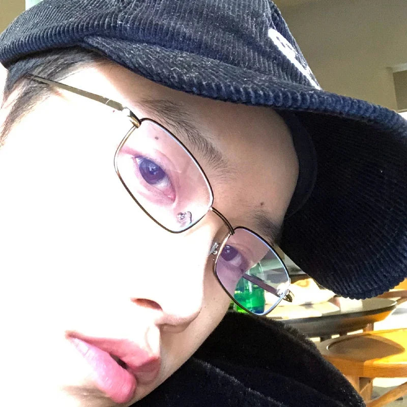 Peris Gems Y2K Harajuku Retro Small Square Frame Glasses for Women Metal Eyeglasses Clear Reading Spectacle Blue Light Blocking Eyewear Y2K Harajuku Retro Small Square Frame Glasses for Women Metal Eyeglasses Clear Reading Spectacle Blue Light Blocking Eyewear SHEIN Amazon Temu