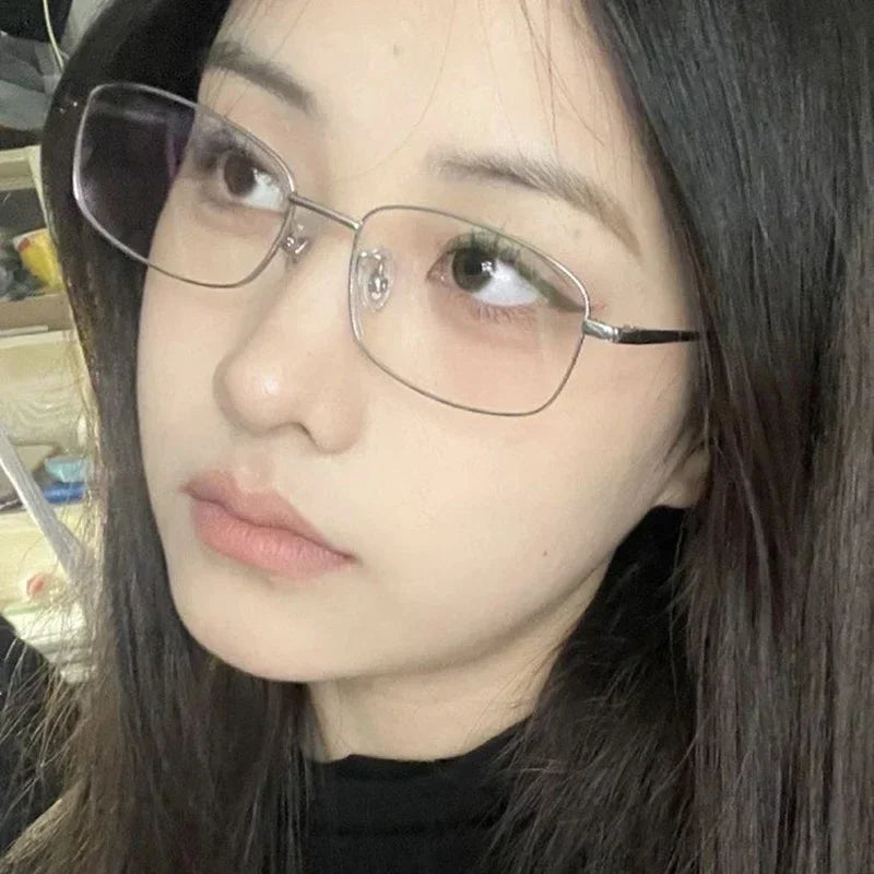 Peris Gems Y2K Harajuku Small Square Frame Glasses Women Retro Metal Eyeglasses Clear Reading Spectacle Blue Light Blocking Eyewear Y2K Harajuku Small Square Frame Glasses Women Retro Metal Eyeglasses Clear Reading Spectacle Blue Light Blocking Eyewear SHEIN Amazon Temu