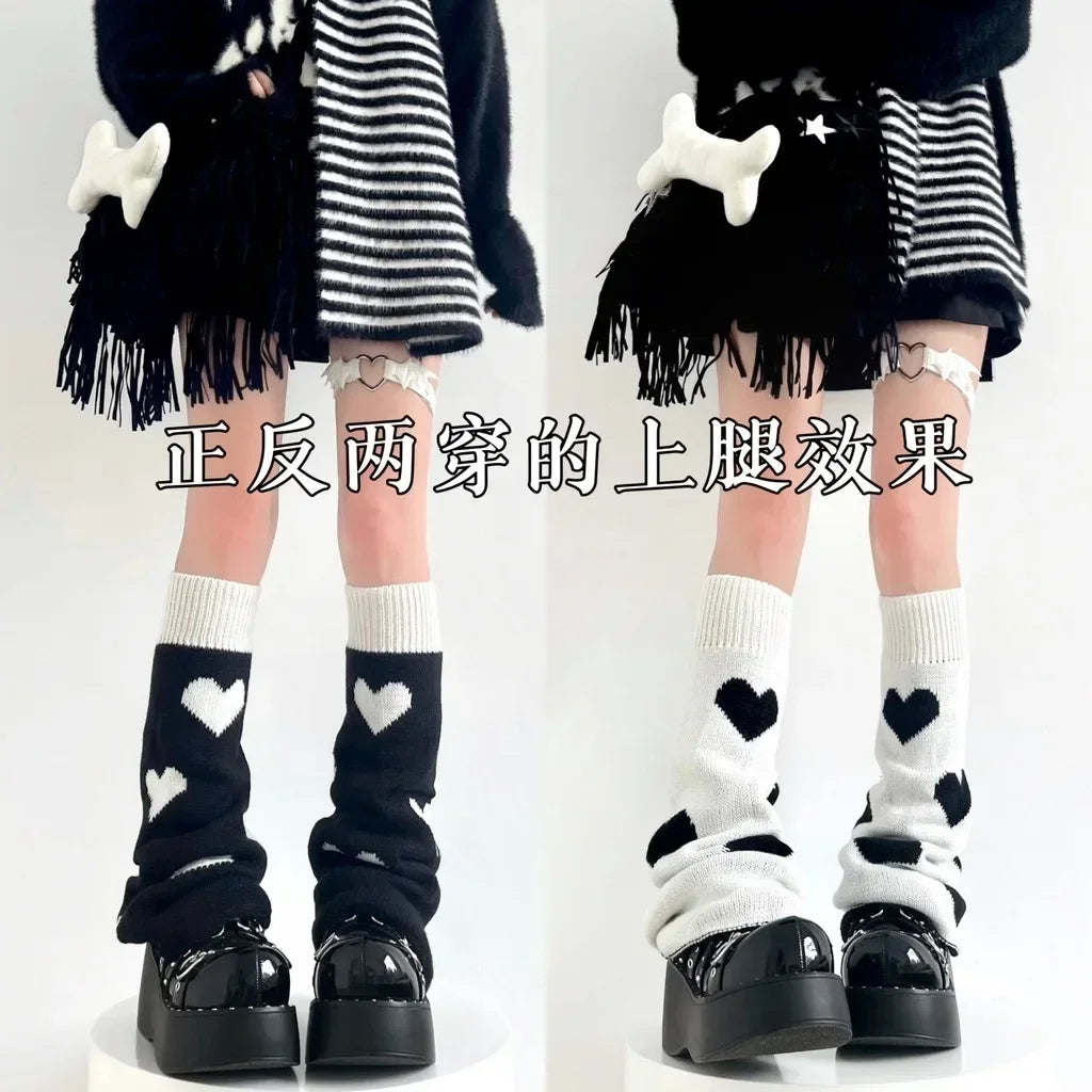 Peris Gems Y2K Punk Knitted Leg Warmers Star Gothic Cross Harajuku Women Heart Two Side Wear Loose Fit Leg Covers Sock JK Thigh High Lolita Y2K Punk Knitted Leg Warmers Star Gothic Cross Harajuku Women Heart Two Side Wear Loose Fit Leg Covers Sock JK Thigh High Lolita SHEIN Amazon Temu