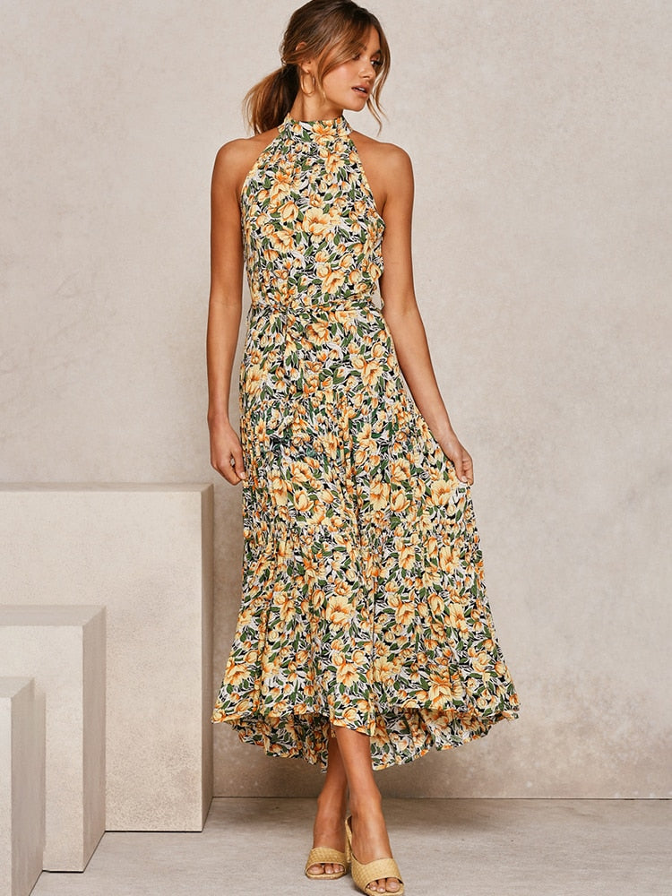 Peris Gems Yellow 100 Polyester 1 / S Long Strapless Polka Dot Casual Dresses - Cute Summer Sundresses SHEIN Amazon Temu