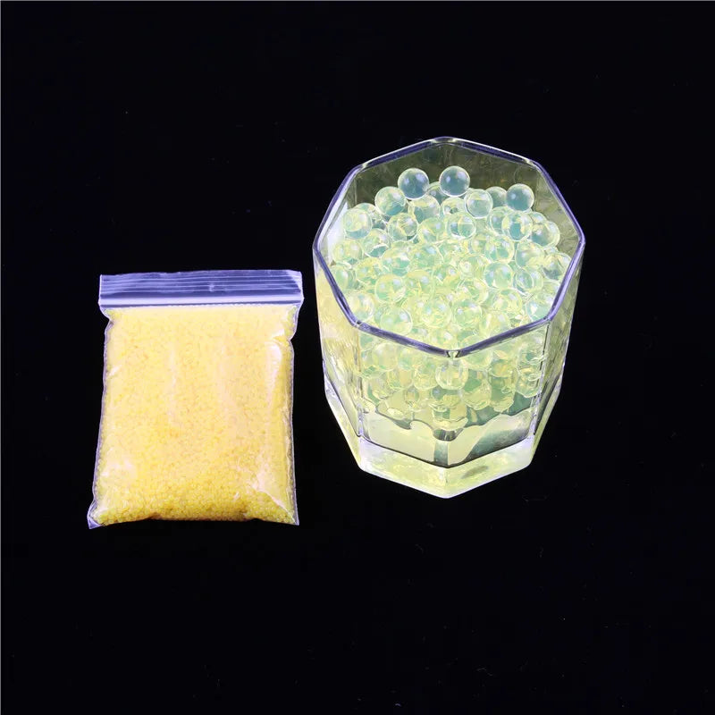 Peris Gems Yellow 10000 Pcs/Bag Home Decor Pearl Shaped Crystal Soil Water Beads Bio Gel Ball For Flower/Weeding Mud Grow Magic Jelly Balls SHEIN Amazon Temu