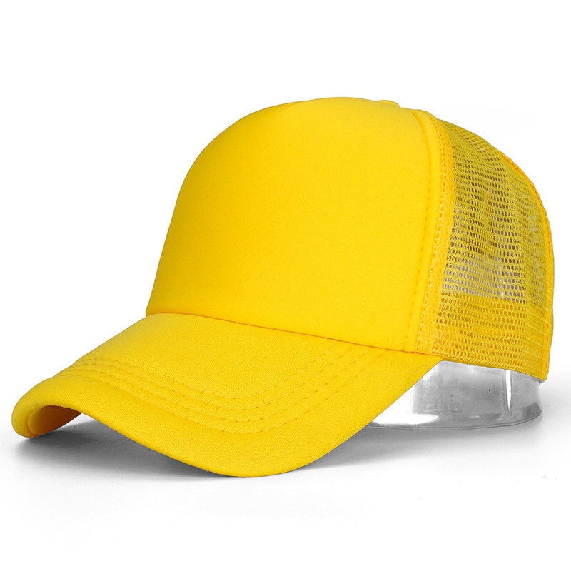 Peris Gems Yellow / 54cm-60cm Casual Plain Mesh Baseball Cap Unisex | Adjustable Snapback Hats Casual Plain Mesh Baseball Cap Unisex | Adjustable Hats SHEIN Amazon Temu