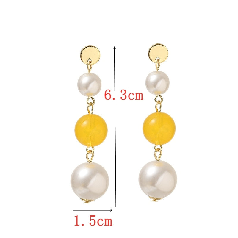 Peris Gems Yellow Drop Earrings for Women | Fruit and Plants Creative Earrings for Women SHEIN Amazon Temu