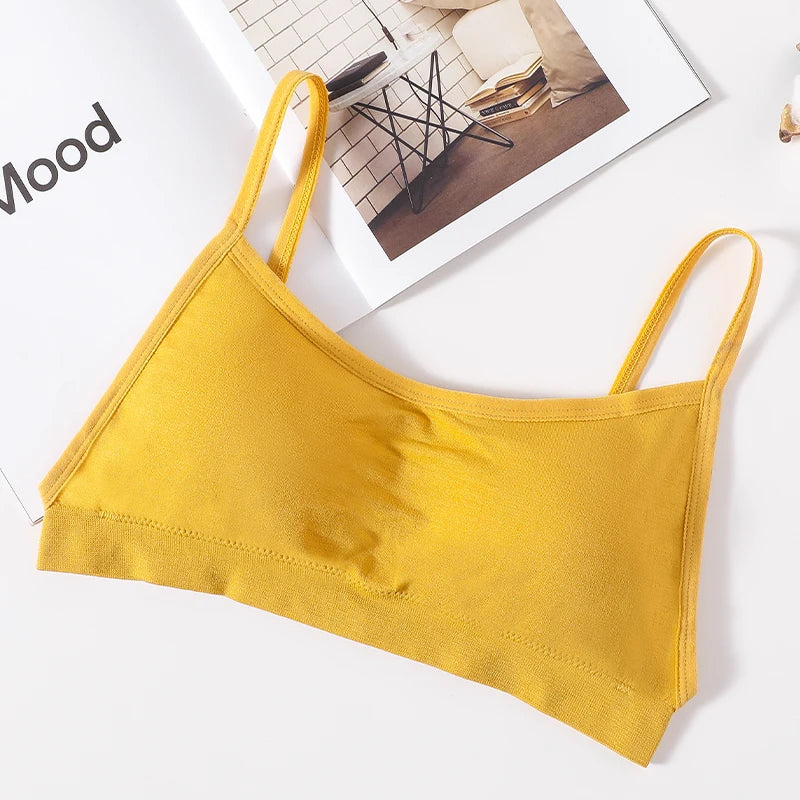 Peris Gems yellow / XL Seamless Tube Top Bra Backless Non-Wire Underwear Sexy Lingerie Women&
