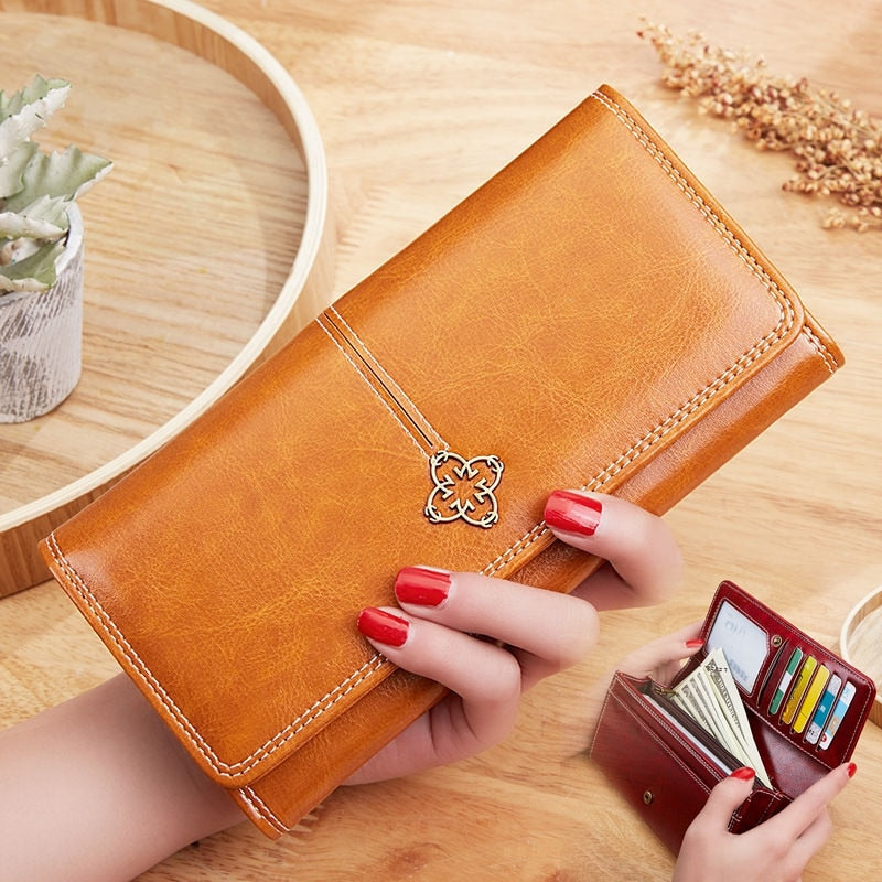 Peris Gems Yellow1 Leather Tri-Fold Long Wallet for Women | Coin Purses SHEIN Amazon Temu
