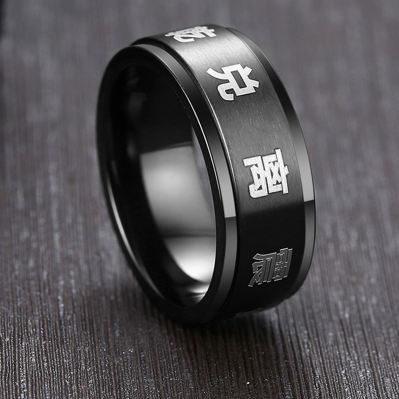 Peris Gems Yin Yang 8MM Stainless Spinner Rings for Men SHEIN Amazon Temu